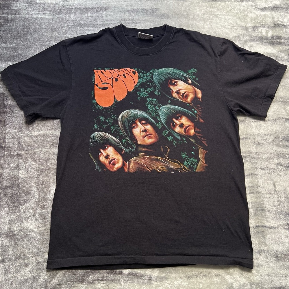 Vintage Beatles The Roxx Rubber Soul Black Single Stitch T-shirt Men's XL